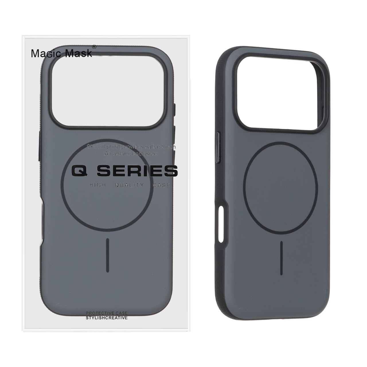 قاب Defender Shield پشت سخت Magsafe مدل Apple iPhone 17 Pro - مشکی (پک دار)